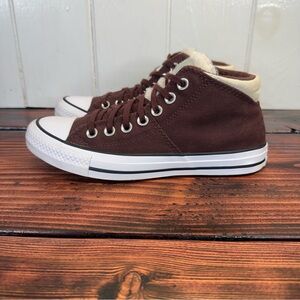 Converse Chuck Taylor All Star Sherpa High Top Sneakers Burnt Umber Women’s 7